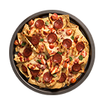 Cheese Nachos With Pepperoni 